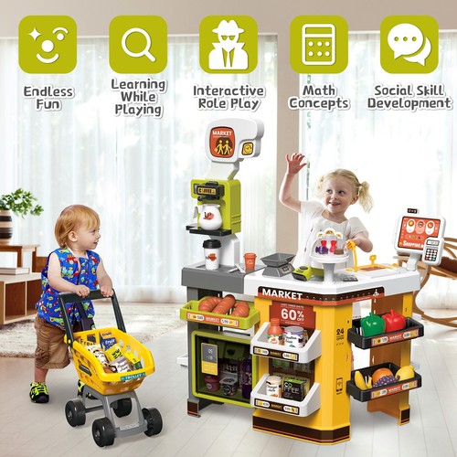 65pcs supermarket cart toys - supermarket,