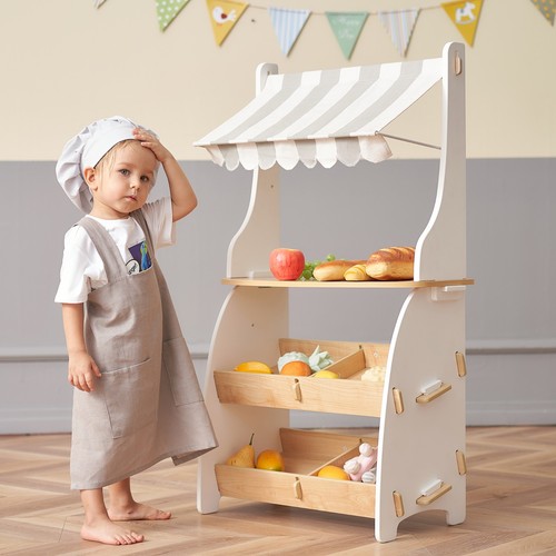 Kids wooden toy shop grocery - shop,
